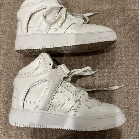 Isabel Marant Ellyn Suede High-Top Wedge Sneaker sz 5 1/2 - Picture 3 of 7